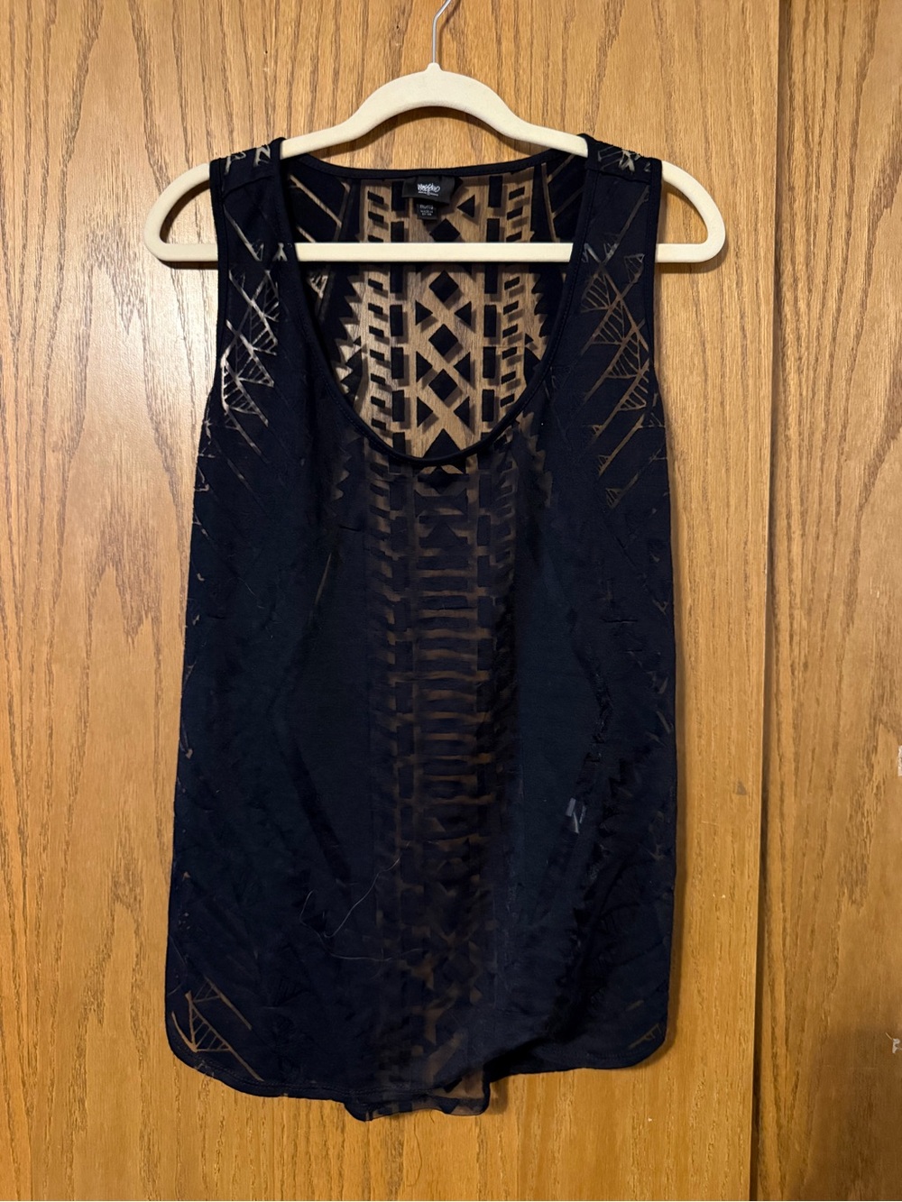 Missguided + Black Laser-Cut Sleeveless Tank